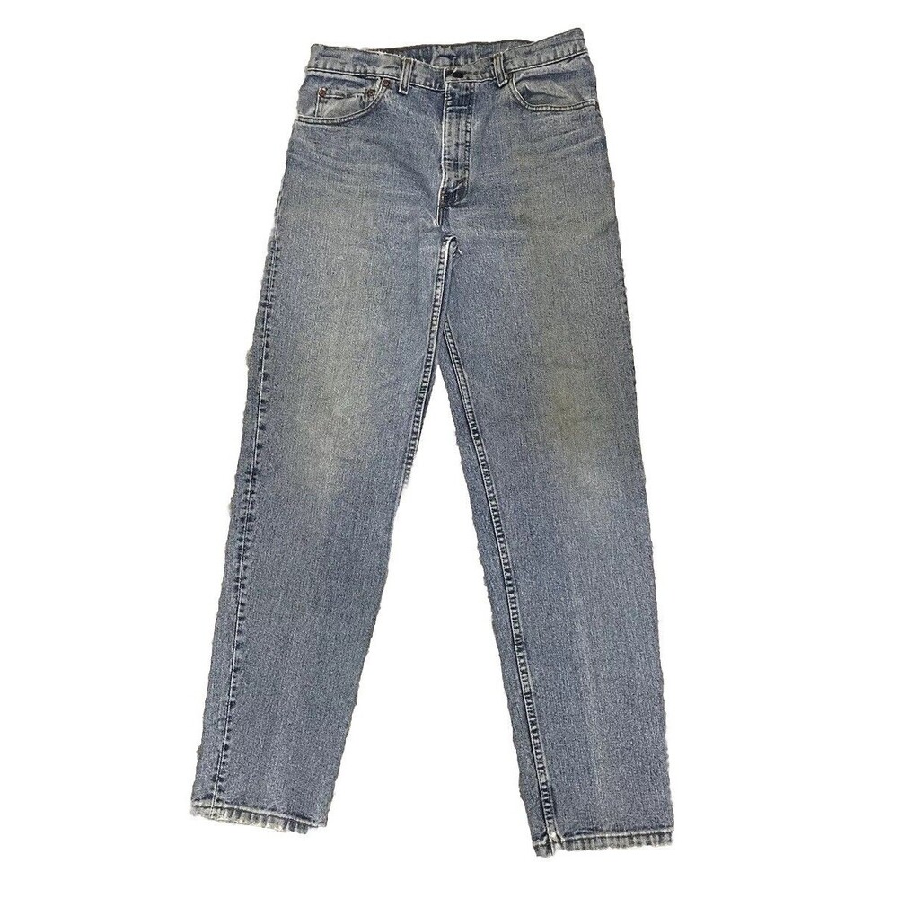 Vintage 90s Distressed Levis 550 USA Medium Wash Grunge Skater Relaxed Fit 34x34
